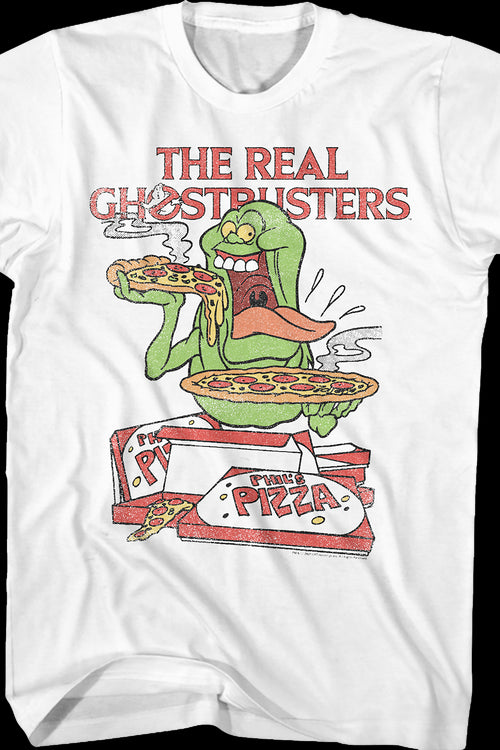 Slimer's Pizza Real Ghostbusters T-Shirtmain product image