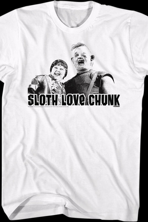 Sloth Love Chunk Goonies T-Shirtmain product image
