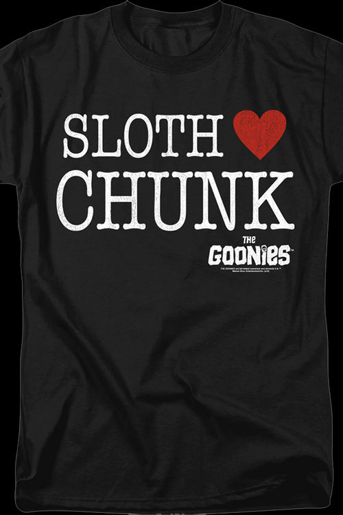 Sloth Loves Chunk Goonies T-Shirtmain product image