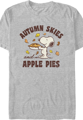 Snoopy Autumn Skies and Apple Pies Peanuts T-Shirt