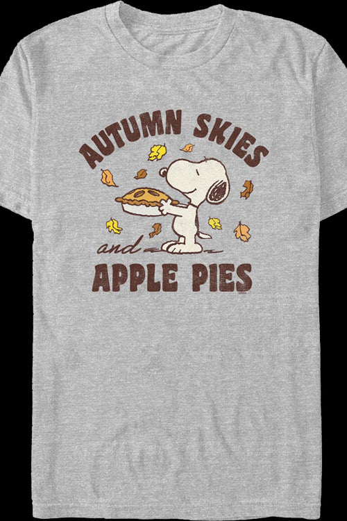 Snoopy Autumn Skies and Apple Pies Peanuts T-Shirtmain product image