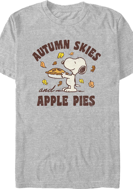 Snoopy Autumn Skies and Apple Pies Peanuts T-Shirt - main product image
