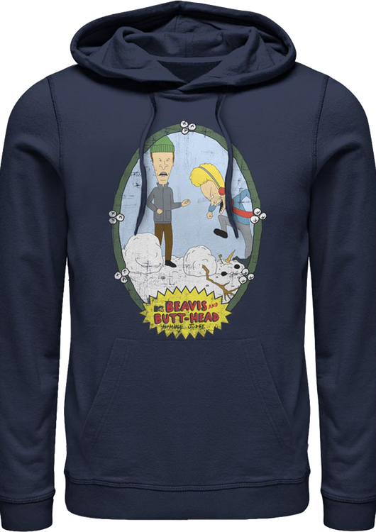 Snowman Beavis And Butt-Head Hoodie - main product image