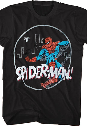 Spider-Man City Skyline Marvel Comics T-Shirt