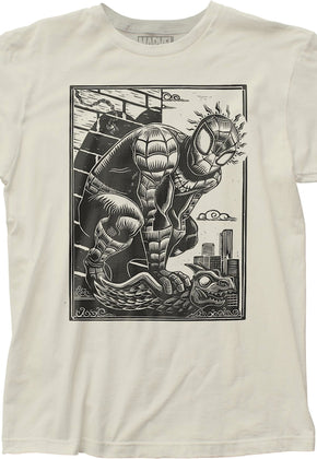 Spider-Man Spidey Senses Woodcut Art Marvel Comics T-Shirt