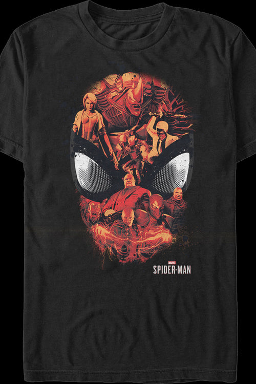 Spider-Man Villains Mask Marvel Comics T-Shirtmain product image