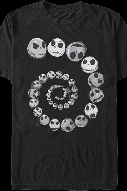 Spiraling Skellington Nightmare Before Christmas T-Shirtmain product image