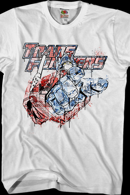 Spray Paint Optimus Prime Transformers T-Shirtmain product image