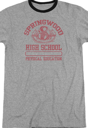 Springwood High School Nightmare On Elm Street Ringer Shirt
