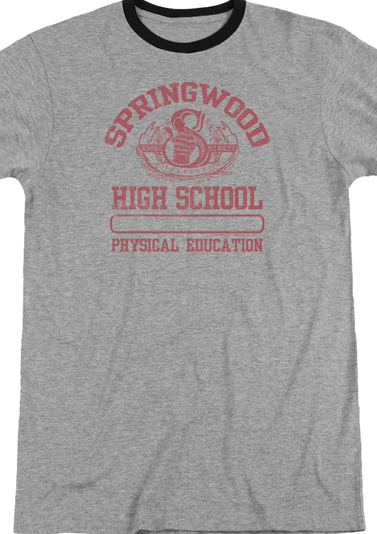 Springwood High School Nightmare On Elm Street Ringer Shirt - main product image
