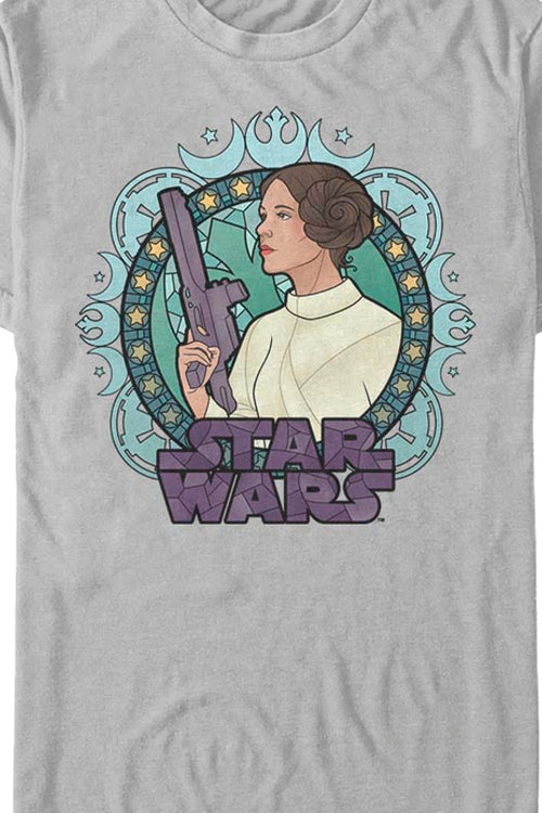 Stained Glass Princess Leia Star Wars T-Shirtmain product image