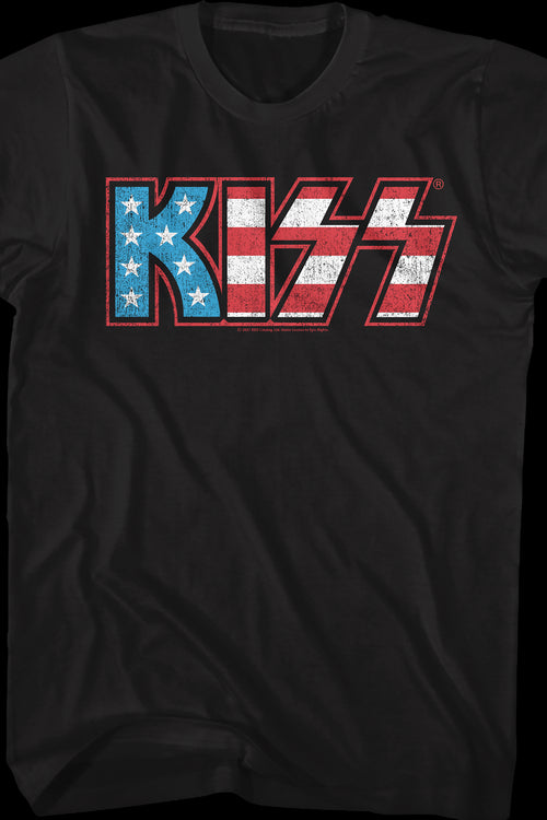 Stars And Stripes Logo KISS T-Shirtmain product image