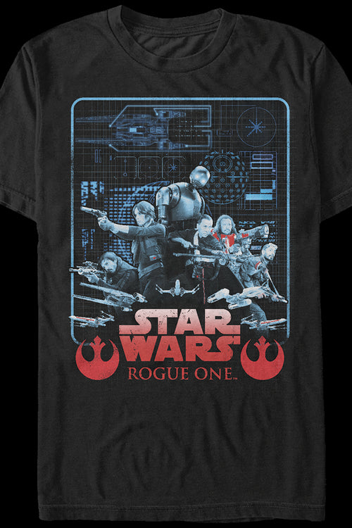 Star Wars Rogue One Blueprint T-Shirtmain product image