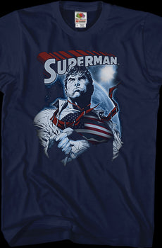 Stars and Stripes Logo Superman T-Shirt