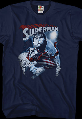 Stars and Stripes Logo Superman T-Shirt