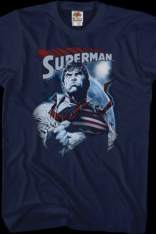 Stars and Stripes Logo Superman T-Shirtmain product image