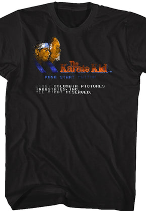 Start Screen Karate Kid Video Game T-Shirt