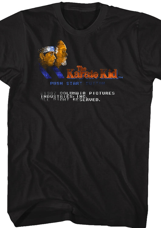 Start Screen Karate Kid Video Game T-Shirt - main product image