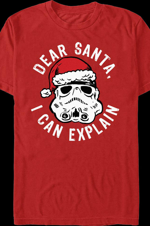 Stormtrooper Dear Santa, I Can Explain Star Wars T-Shirtmain product image