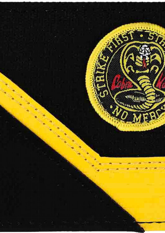 Strike First Strike Hard No Mercy Woven Patch Cobra Kai Wallet - main product image