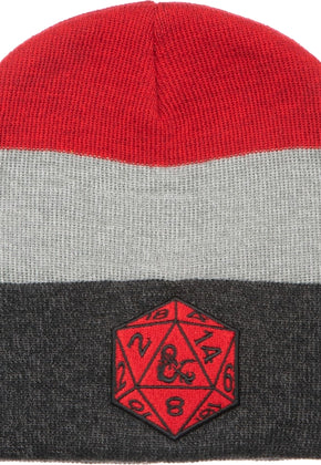 Striped Rolling Die Dungeons & Dragons Beanie