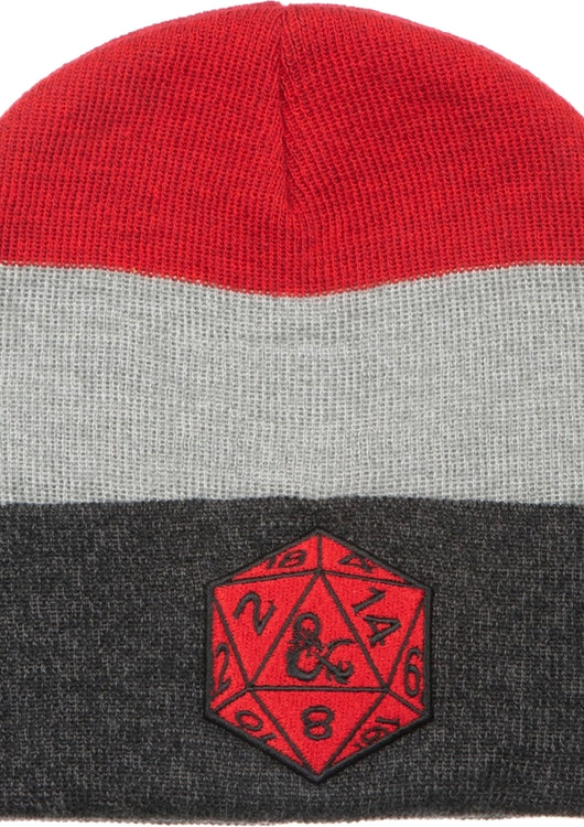 Striped Rolling Die Dungeons & Dragons Beanie - main product image