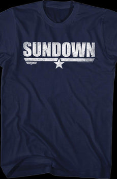 Distressed Sundown Top Gun T-Shirt