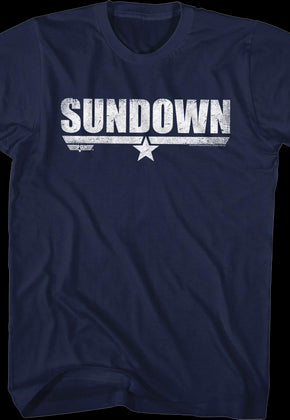 Distressed Sundown Top Gun T-Shirt