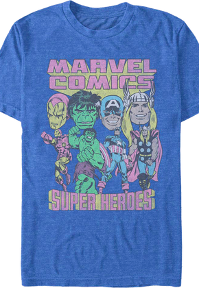 Super Hero Heads Marvel Comics T-Shirt