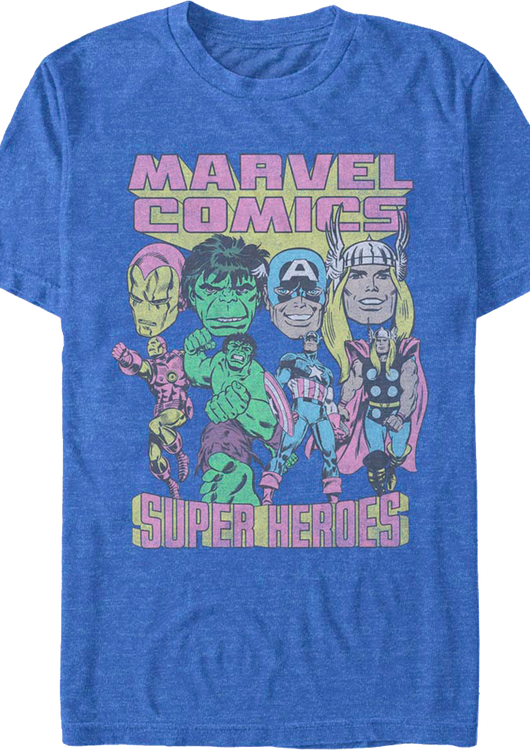 Super Hero Heads Marvel Comics T-Shirt - main product image