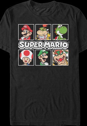 Super Mario Bros. Character Pictures Nintendo T-Shirt