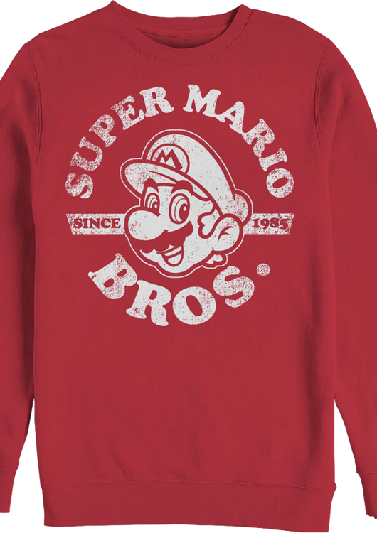 Super Mario Bros. Distressed Since 1985 Nintendo Sweatshirt - main product image