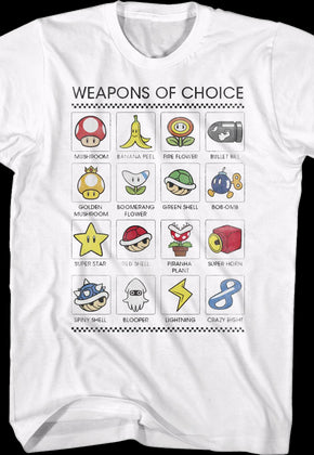 Super Mario Bros. Weapons of Choice Nintendo T-Shirt