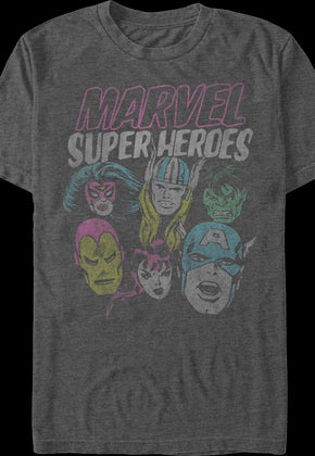 Superhero Head Shots Marvel Comics T-Shirt