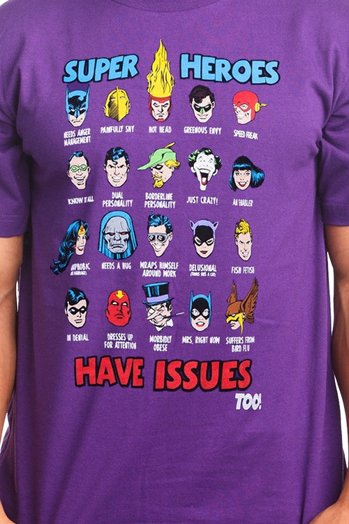 Superheroes Have Issues DC Comics T-Shirtmain product image