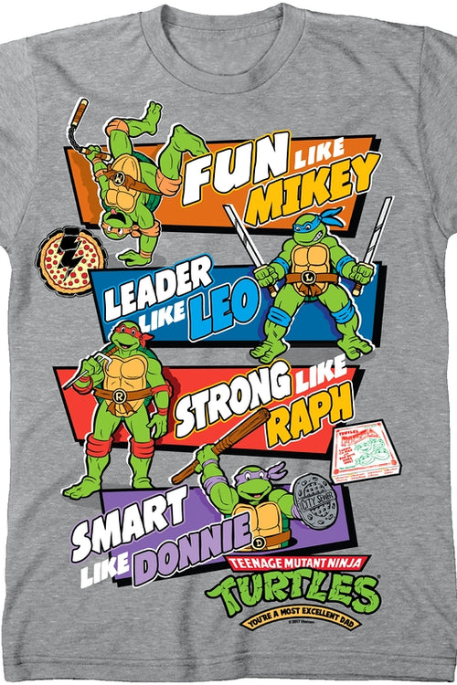 Teenage Mutant Ninja Turtles Most Excellent Dad T-Shirtmain product image