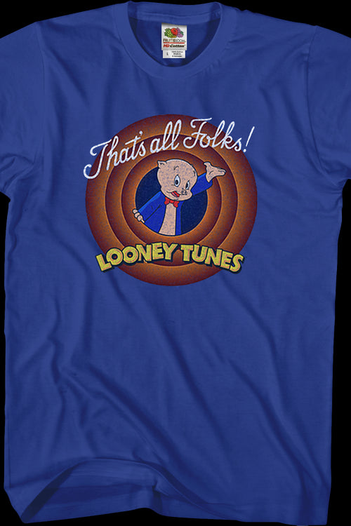 That's All Folks Porky Pig Looney Tunes T-Shirtmain product image