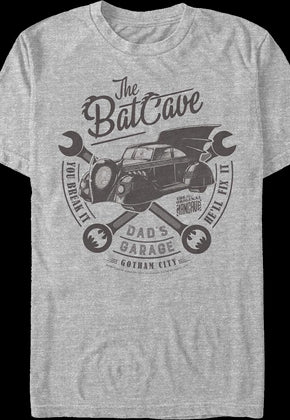 The Batcave Dad's Garage Batman DC Comics T-Shirt