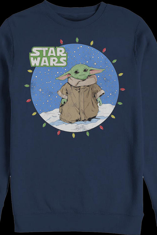 The Child Christmas Lights Circle The Mandalorian Star Wars Sweatshirtmain product image