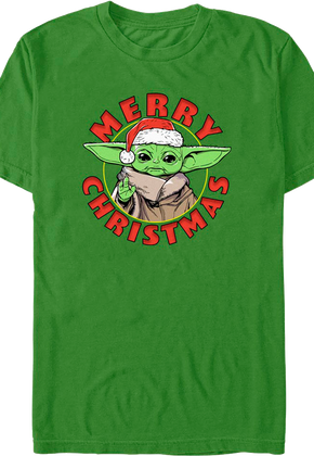 The Child Merry Christmas Mandalorian Star Wars T-Shirt