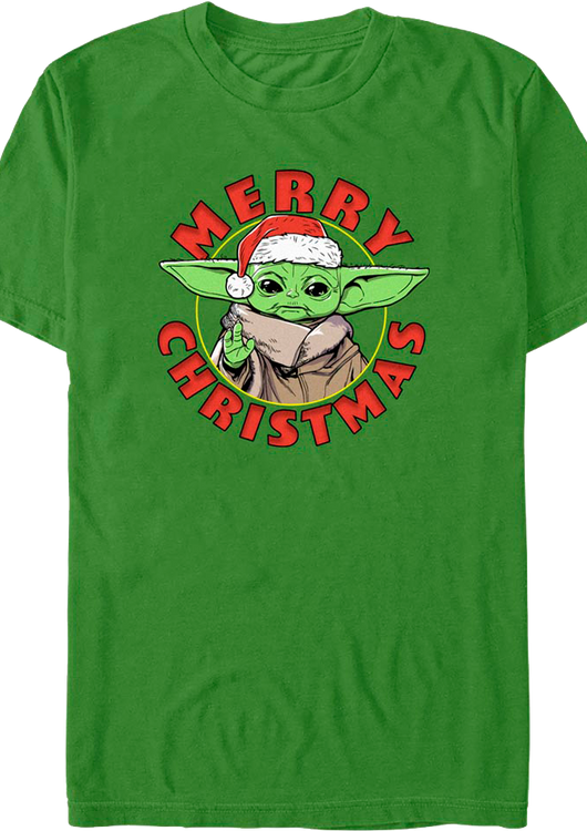The Child Merry Christmas Mandalorian Star Wars T-Shirt - main product image