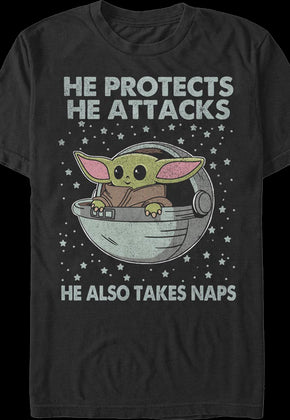 The Child Naps The Mandalorian Star Wars T-Shirt
