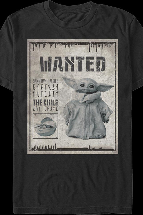 The Child Wanted Poster The Mandalorian Star Wars T-Shirtmain product image
