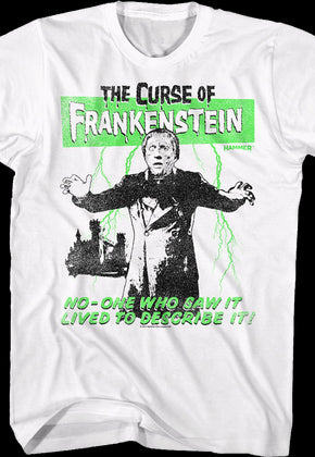 The Curse Of Frankenstein Hammer Films T-Shirt
