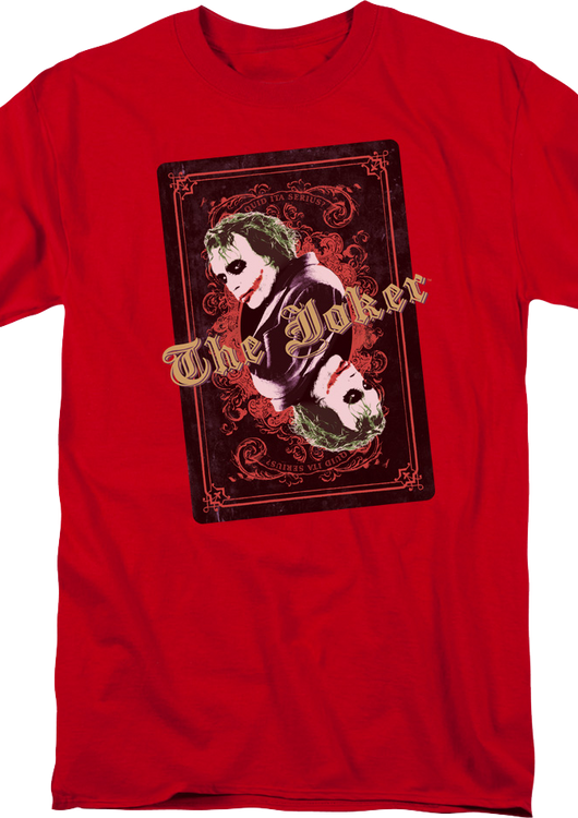 The Dark Knight The Joker Playing Card DC Comics T-Shirt - main product image