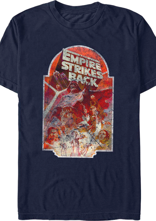 The Empire Strikes Back Distressed Poster Star Wars T-Shirt - main product image