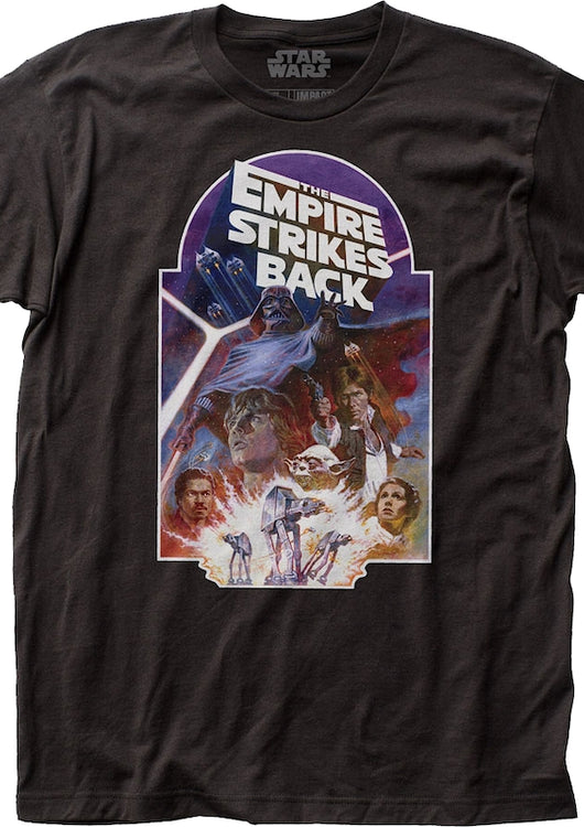 Black The Empire Strikes Back Vintage Poster Star Wars T-Shirt - main product image
