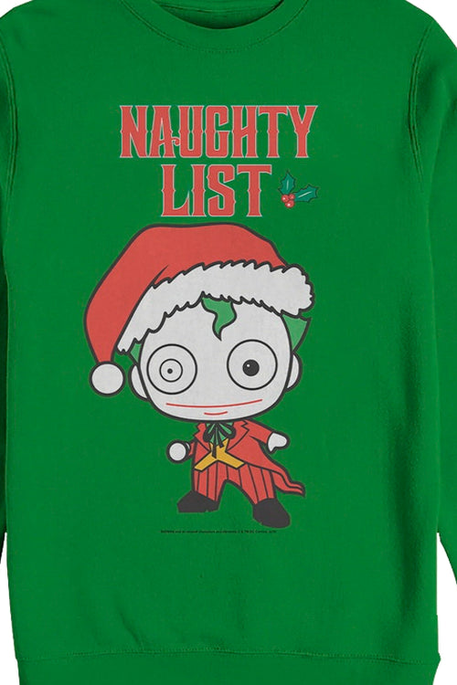 The Joker Naughty List DC Comics Christmas Sweatshirtmain product image