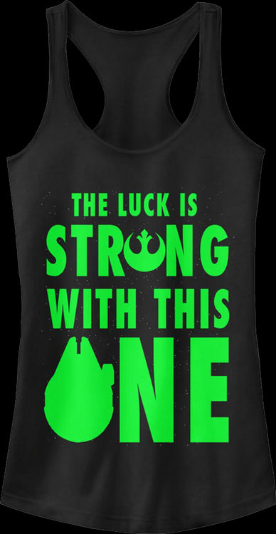 Ladies The Luck Is Strong With This One Star Wars Racerback Tank Topmain product image