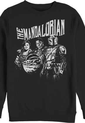 The Mandalorian Black And White Star Wars Sweatshirt